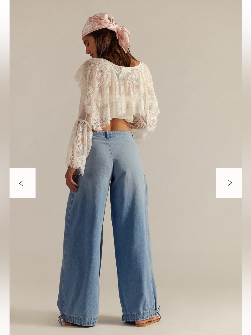 Free People Lotus Balloon Jeans in Bijou Blue size 25 - Picture 3 of 6